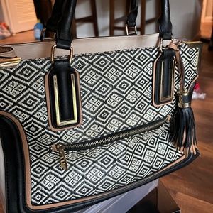 Aldo Leather Embroidered Handbag